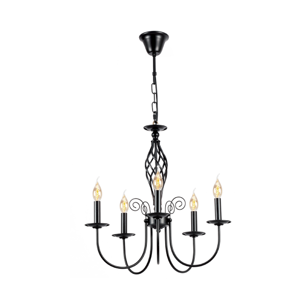 MADISON CHANDELIER 5XE14 BLACK