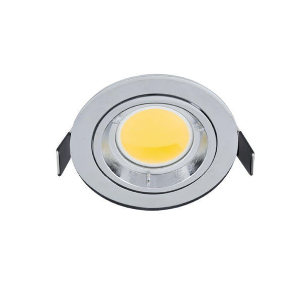 LED METAL ROUND DOWNLIGHT LEDCOB 7W 2700K CHROME