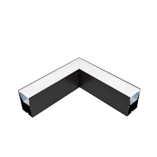 L-CORNER FOR LED PROFILES S48 BLACK SURFACE