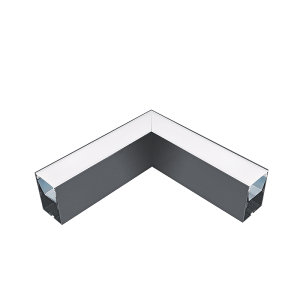 L-CORNER FOR LED PROFILES S48 SERIES GREY SURFACE