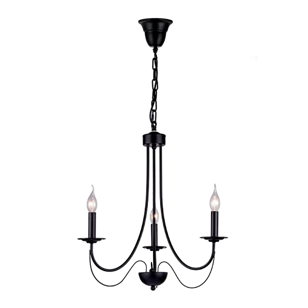 ANGELA CHANDELIER 3XE14 BLACK