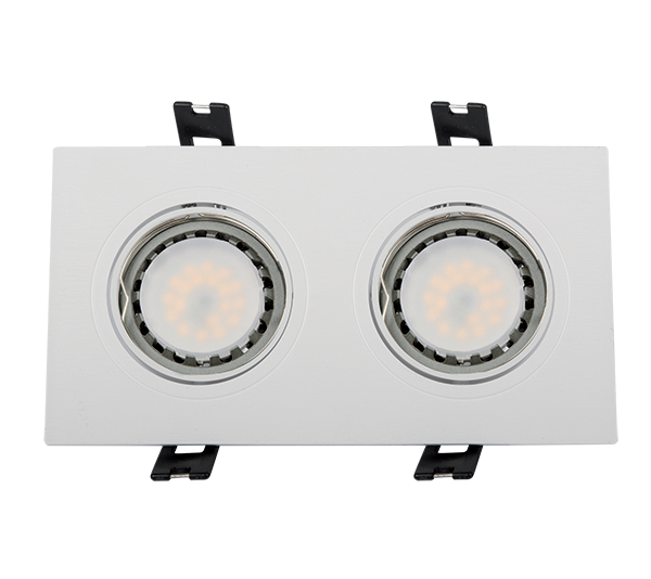 LED PLASTIC RECTANGLE DOWNLIGHT PAR 16 2X5,5W 4000